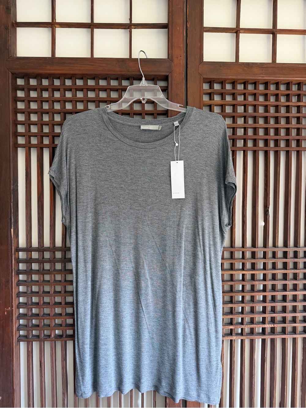 Vince Heather Gray Crewneck Tee - Picture 1 of 4